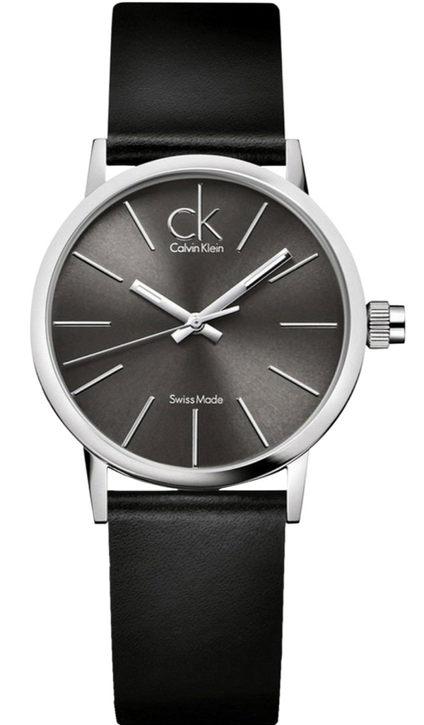 Calvin Klein Minimal Black Dial Black Leather Strap Watch for Women - K7622107 Buy Now By Calvin Klein