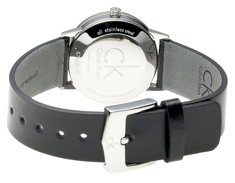 Calvin Klein Minimal Black Dial Black Leather Strap Watch for Women - K7622107 Buy Now By Calvin Klein