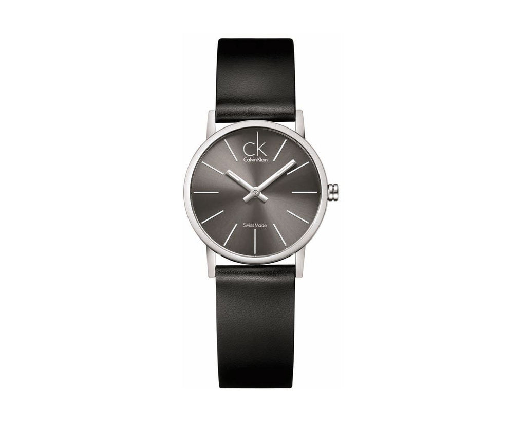 Calvin Klein Minimal Black Dial Black Leather Strap Watch for Women - K7622107 Buy Now By Calvin Klein