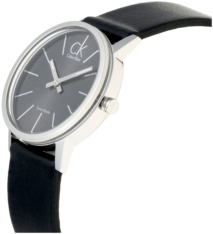 Calvin Klein Minimal Black Dial Black Leather Strap Watch for Women - K7622107 Buy Now By Calvin Klein