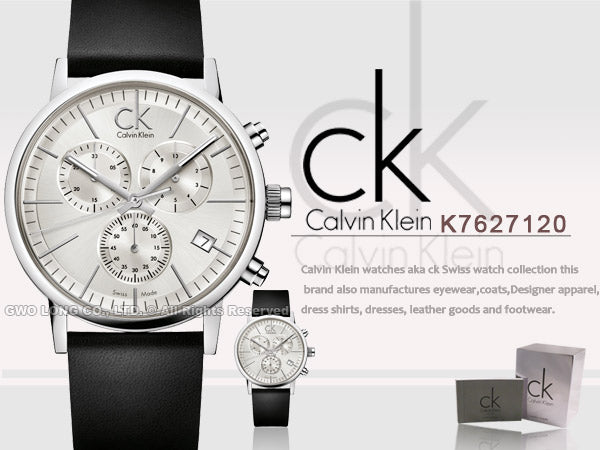Calvin Klein Post Minimal White Dial Black Leather Strap Watch for Men - K7627120 Buy Now By Calvin Klein