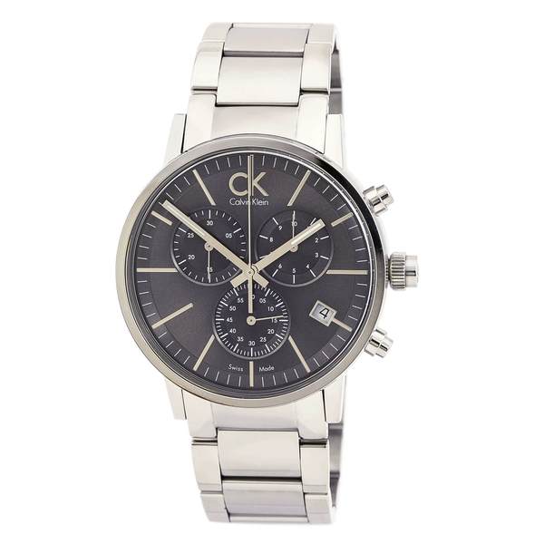 Calvin Klein Post Minimal Chronograph Black Dial Silver Steel Strap Watch for Men - K7627161 Buy Now By Calvin Klein