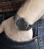 Calvin Klein Post Minimal Chronograph Black Dial Silver Steel Strap Watch for Men - K7627161 Buy Now By Calvin Klein