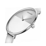Calvin Klein Full Moon White Dial White Leather Strap Watch for Women - K8Y231L6 Buy Now By Calvin Klein