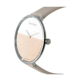 Calvin Klein Rise White Beige Dial Beige Leather Strap Watch for Women - K7A231XH Buy Now By Calvin Klein
