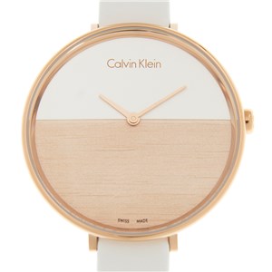 Calvin Klein Rise White Dial White Leather Strap Watch for Women - K7A236LH Buy Now By Calvin Klein