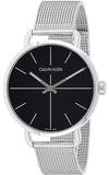 Calvin Klein Even Black Dial Silver Mesh Bracelet Watch for Women - K7B21121 Buy Now By Calvin Klein