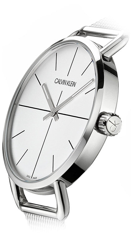 Calvin Klein Even Quartz White Dial Silver Steel Strap Watch for Women - K7B21126 Buy Now By Calvin Klein