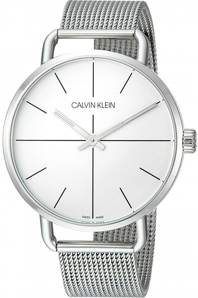 Calvin Klein Even Quartz White Dial Silver Steel Strap Watch for Women - K7B21126 Buy Now By Calvin Klein