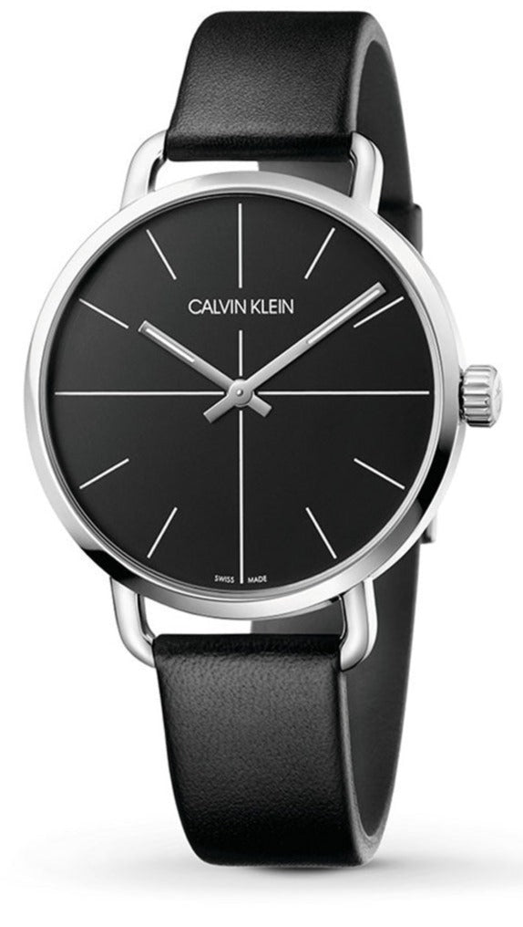 Calvin Klein Evan Black Dial Black Leather Strap Watch for Men - K7B211CZ Buy Now By Calvin Klein