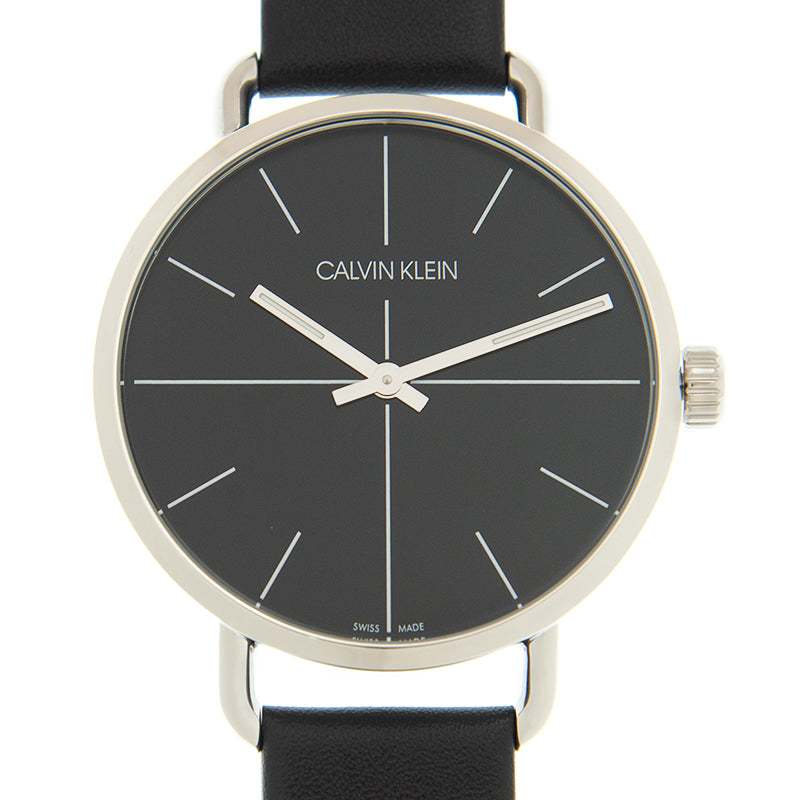 Calvin Klein Evan Black Dial Black Leather Strap Watch for Men - K7B211CZ Buy Now By Calvin Klein