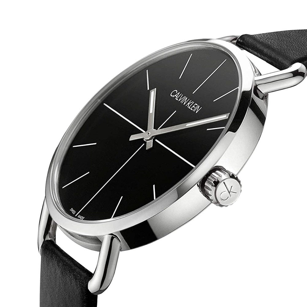 Calvin Klein Evan Black Dial Black Leather Strap Watch for Men - K7B211CZ Buy Now By Calvin Klein