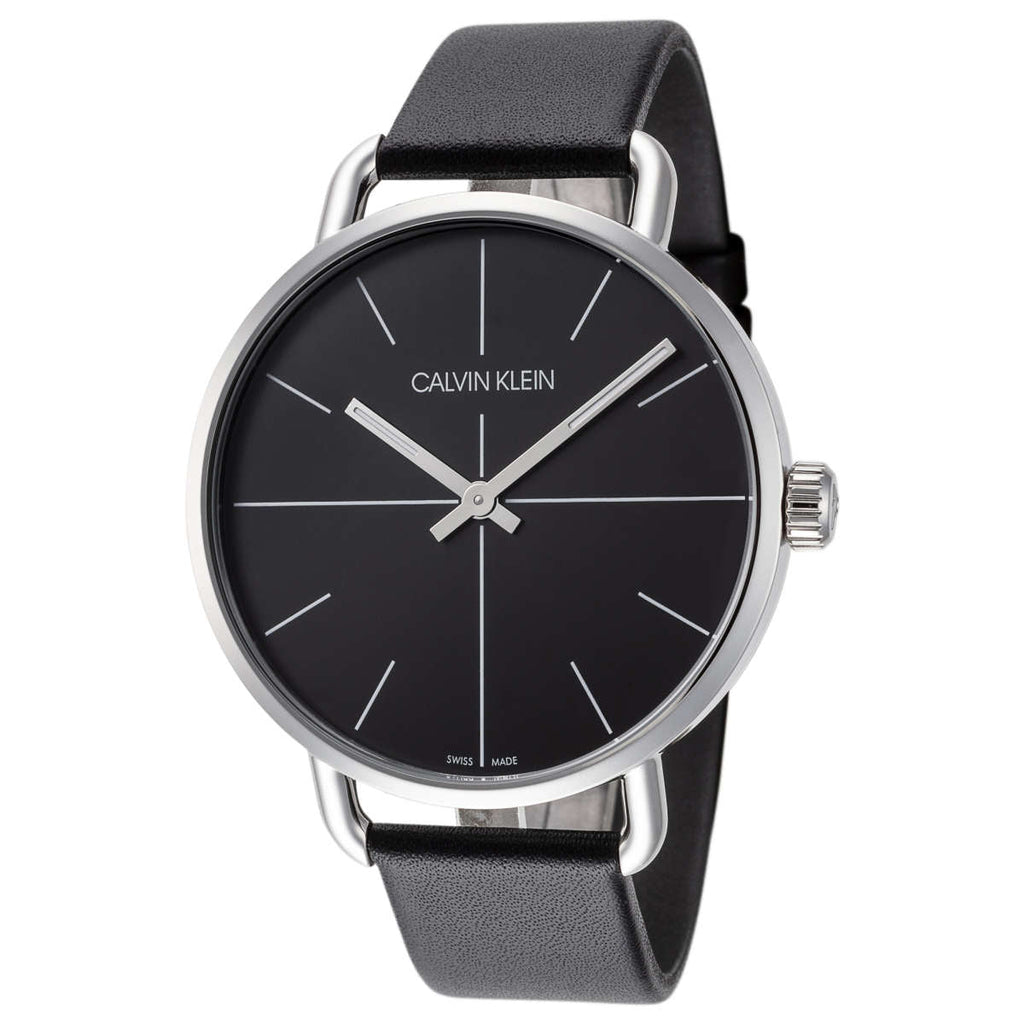 Calvin Klein Evan Black Dial Black Leather Strap Watch for Men - K7B211CZ Buy Now By Calvin Klein