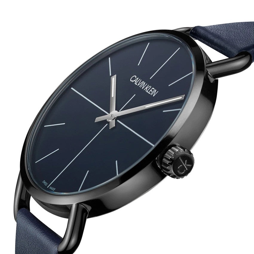 Calvin Klein Even Blue Dial Blue Leather Strap Watch for Men - K7B214VN Buy Now By Calvin Klein