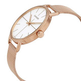 Calvin Klein Even White Dial Rose Gold Mesh Bracelet Watch for Women - K7B23626 Buy Now By Calvin Klein
