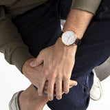 Calvin Klein Even White Dial Black Leather Strap Watch for Women - K7B216C6 Buy Now By Calvin Klein