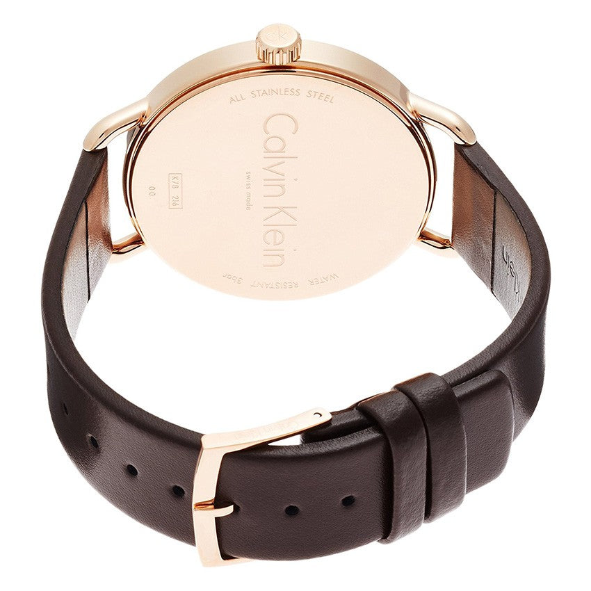 Calvin Klein Even Grey Dial Brown Leather Strap Watch for Women - K7B216G3 Buy Now By Calvin Klein