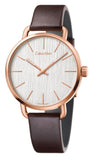 Calvin Klein Even Silver Dial Brown Leather Strap Watch for Men - K7B216G6 Buy Now By Calvin Klein