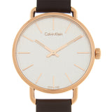 Calvin Klein Even Silver Dial Brown Leather Strap Watch for Men - K7B216G6 Buy Now By Calvin Klein