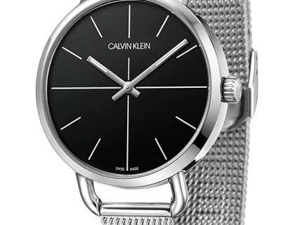 Calvin Klein Even Black Dial Silver Mesh Bracelet Watch for Women - K7B23121 Buy Now By Calvin Klein