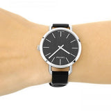 Calvin Klein Even Black Dial Black Leather Strap Watch for Women - K7B231C1 Buy Now By Calvin Klein
