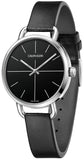 Calvin Klein Even Black Dial Black Leather Strap Watch for Women - K7B231CZ Buy Now By Calvin Klein