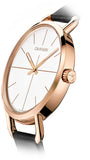 Calvin Klein Even White Dial Black Leather Strap Watch for Women - K7B236C6 Buy Now By Calvin Klein