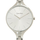 Calvin Klein Graphic White Dial Silver Steel Strap Watch for Women - K7E23146 Buy Now By Calvin Klein
