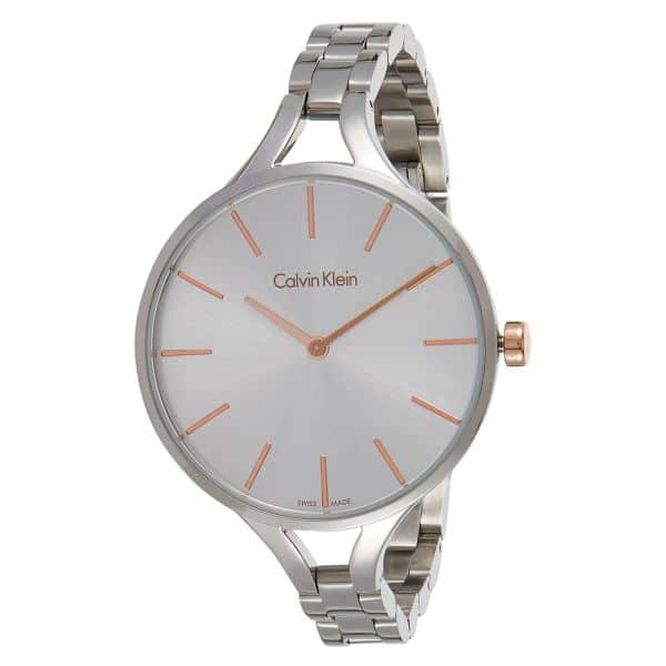 Calvin Klein Graphic Silver Dial Silver Steel Strap Watch for Women - K7E23B46 Buy Now By Calvin Klein