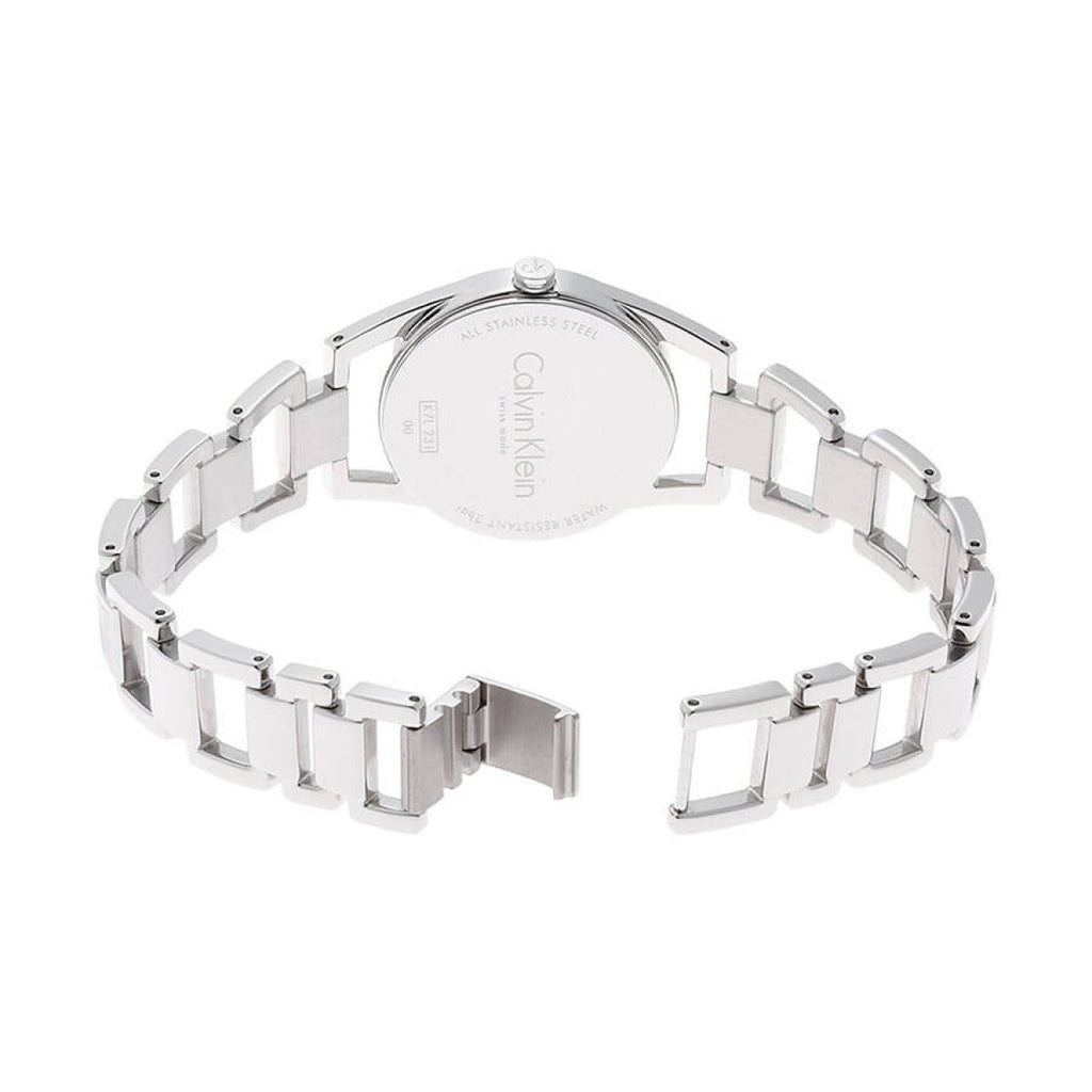 Calvin Klein Dainty Black Dial Silver Steel Strap Watch for Women - K7L23141 Buy Now By Calvin Klein