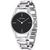 Calvin Klein Dainty Black Dial Silver Steel Strap Watch for Women - K7L23141 Buy Now By Calvin Klein
