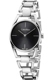 Calvin Klein Dainty Black Dial Silver Steel Strap Watch for Women - K7L23141 Buy Now By Calvin Klein