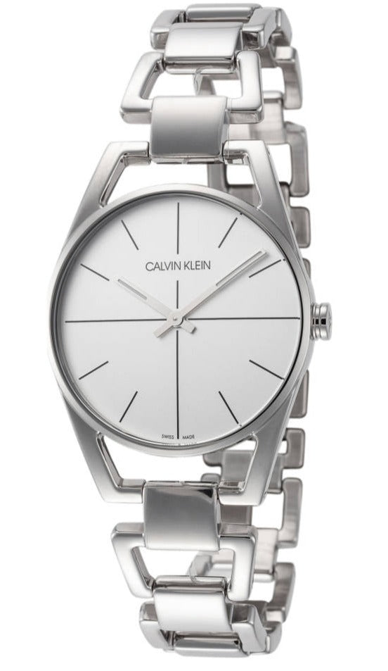 Calvin Klein Dainty Silver Dial Silver Steel Strap Watch for Women - K7L23146 Buy Now By Calvin Klein