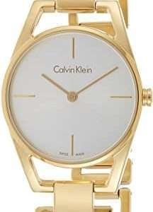 Calvin Klein Dainty White Dial Gold Steel Strap Watch for Women - K7L23546 Buy Now By Calvin Klein