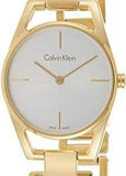 Calvin Klein Dainty White Dial Gold Steel Strap Watch for Women - K7L23546 Buy Now By Calvin Klein