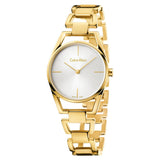 Calvin Klein Stately Silver Dial Gold Steel Strap Watch for Women - K3G23526 Buy Now By Calvin Klein