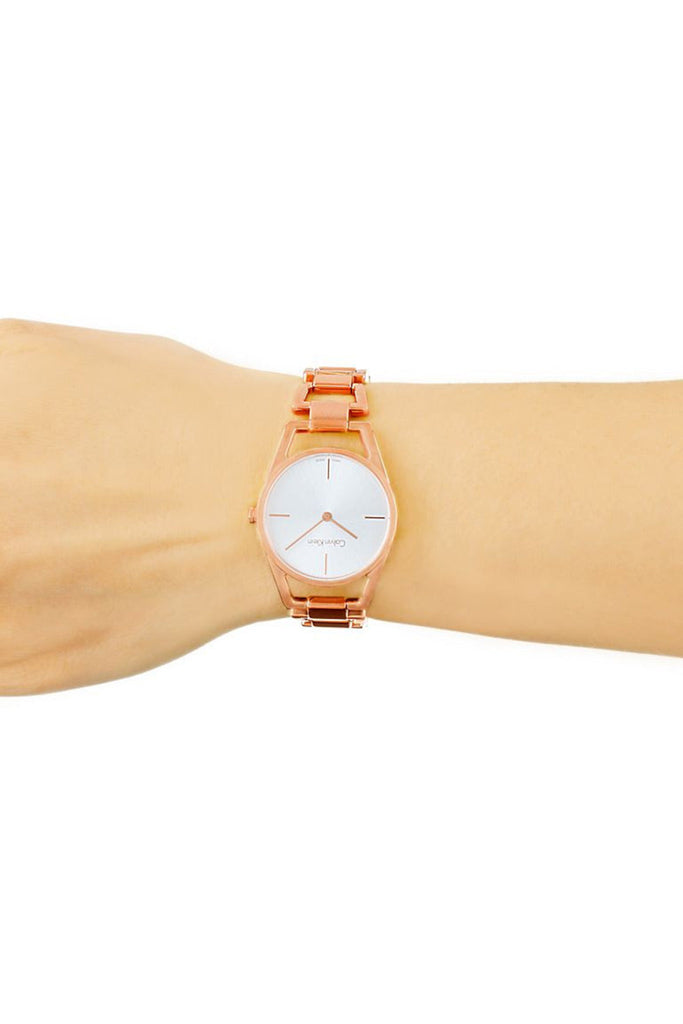 Calvin Klein Dainty White Dial Rose Gold Steel Strap Watch for Women - K7L23646 Buy Now By Calvin Klein