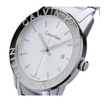 Calvin Klein Steady Silver Dial Silver Steel Strap Watch for Women - K7Q21146 Buy Now By Calvin Klein