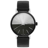 Calvin Klein Boost White Black Dial Black Leather Strap Watch for Men - K7Y21CCX Buy Now By Calvin Klein