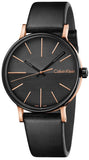 Calvin Klein Boost Black Dial Black Leather Strap Watch for Men - K7Y21TCZ Buy Now By Calvin Klein
