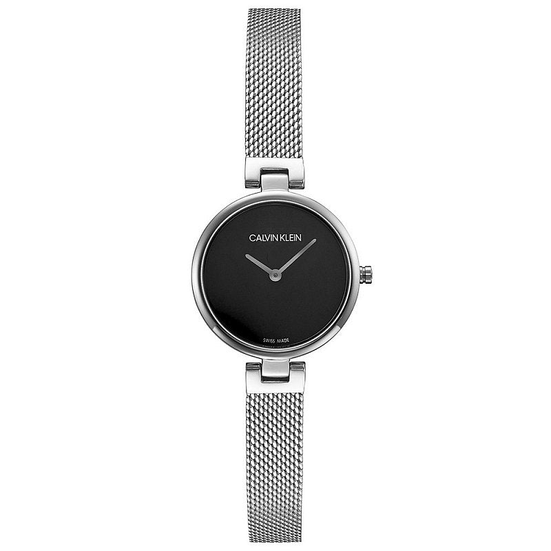 Calvin Klein Authentic Black Dial Silver Mesh Bracelet Watch for Women - K8G23121 Buy Now By Calvin Klein