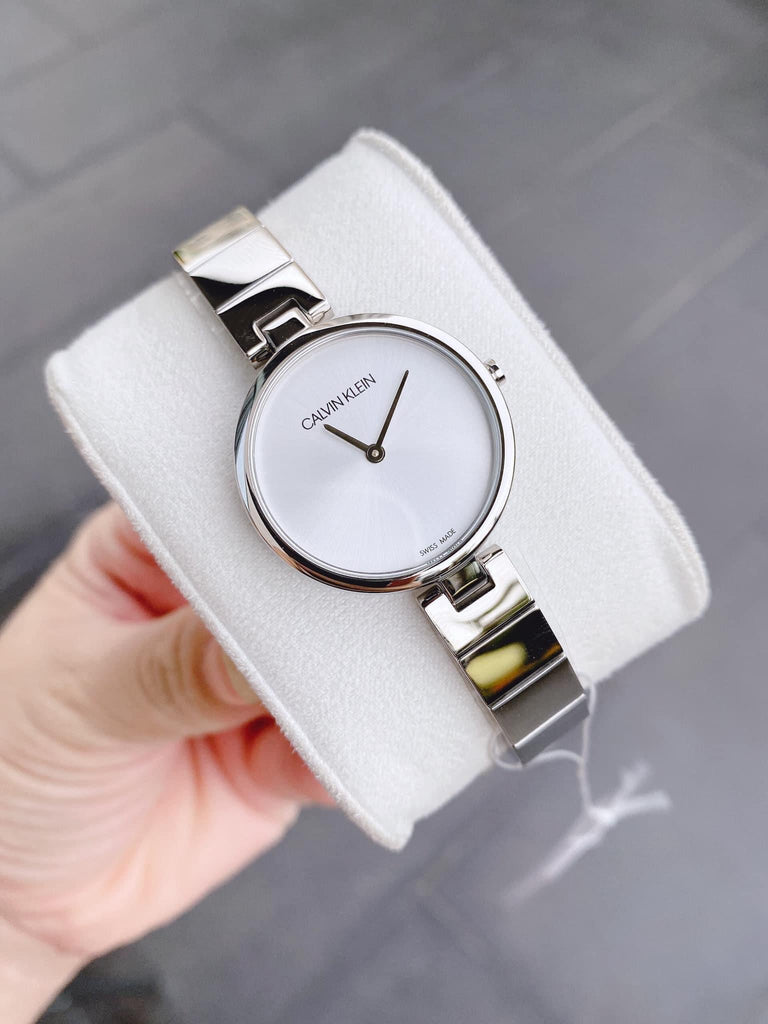 Calvin Klein Authentic White Dial Silver Steel Strap Watch for Women - K8G23146 Buy Now By Calvin Klein