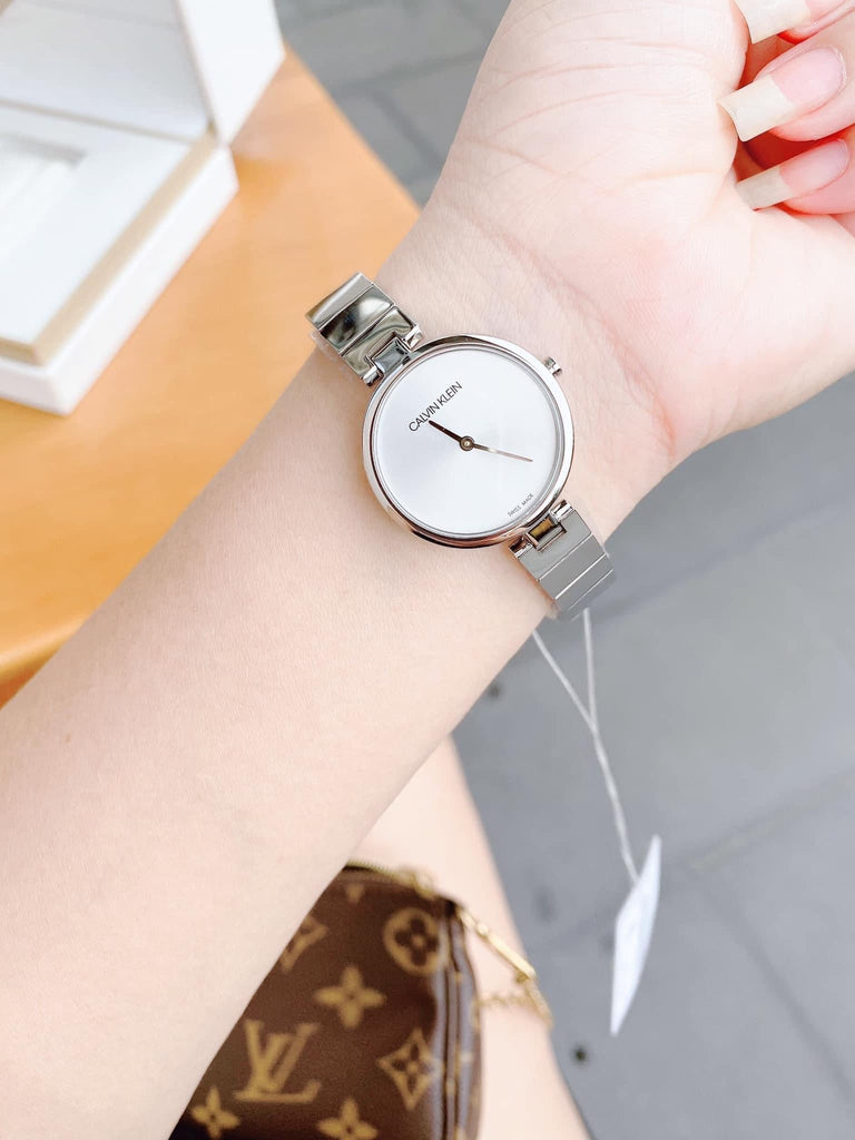 Calvin Klein Authentic White Dial Silver Steel Strap Watch for Women - K8G23146 Buy Now By Calvin Klein