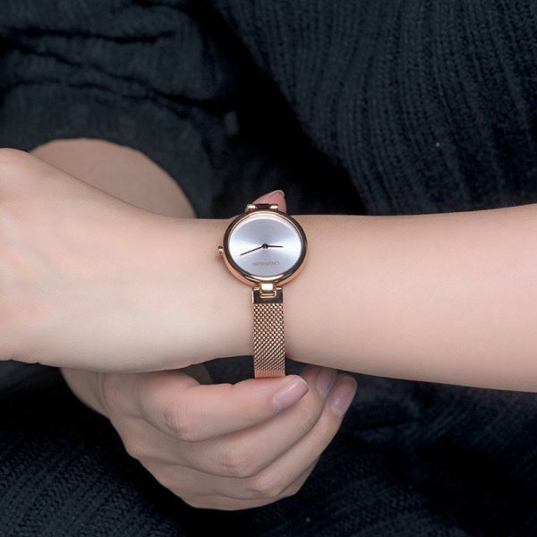 Calvin Klein Authentic Silver Dial Rose Gold Mesh Bracelet Watch for Women - K8G23626 Buy Now By Calvin Klein