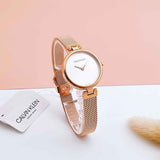 Calvin Klein Authentic Silver Dial Rose Gold Mesh Bracelet Watch for Women - K8G23626 Buy Now By Calvin Klein
