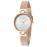 Calvin Klein Authentic Silver Dial Rose Gold Mesh Bracelet Watch for Women - K8G23626 Buy Now By Calvin Klein