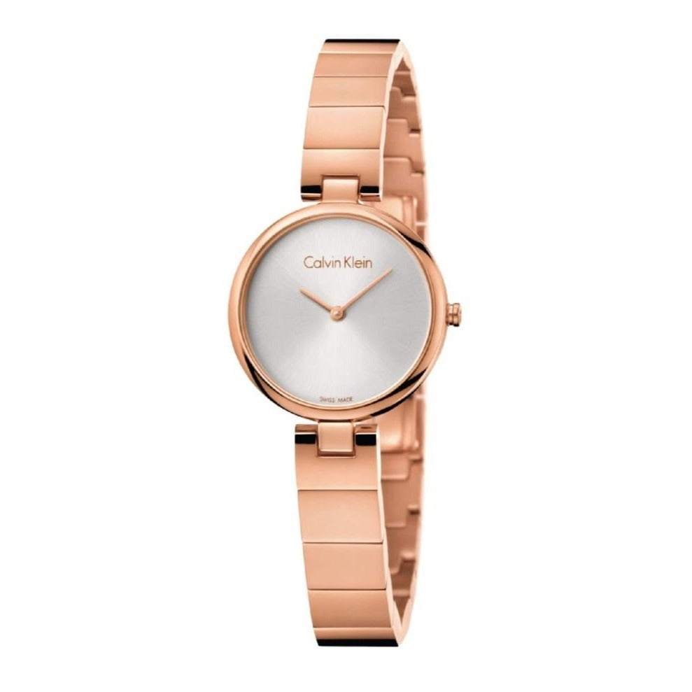 Calvin Klein Authentic White Dial Rose Gold Steel Strap Watch for Women - K8G23646 Buy Now By Calvin Klein