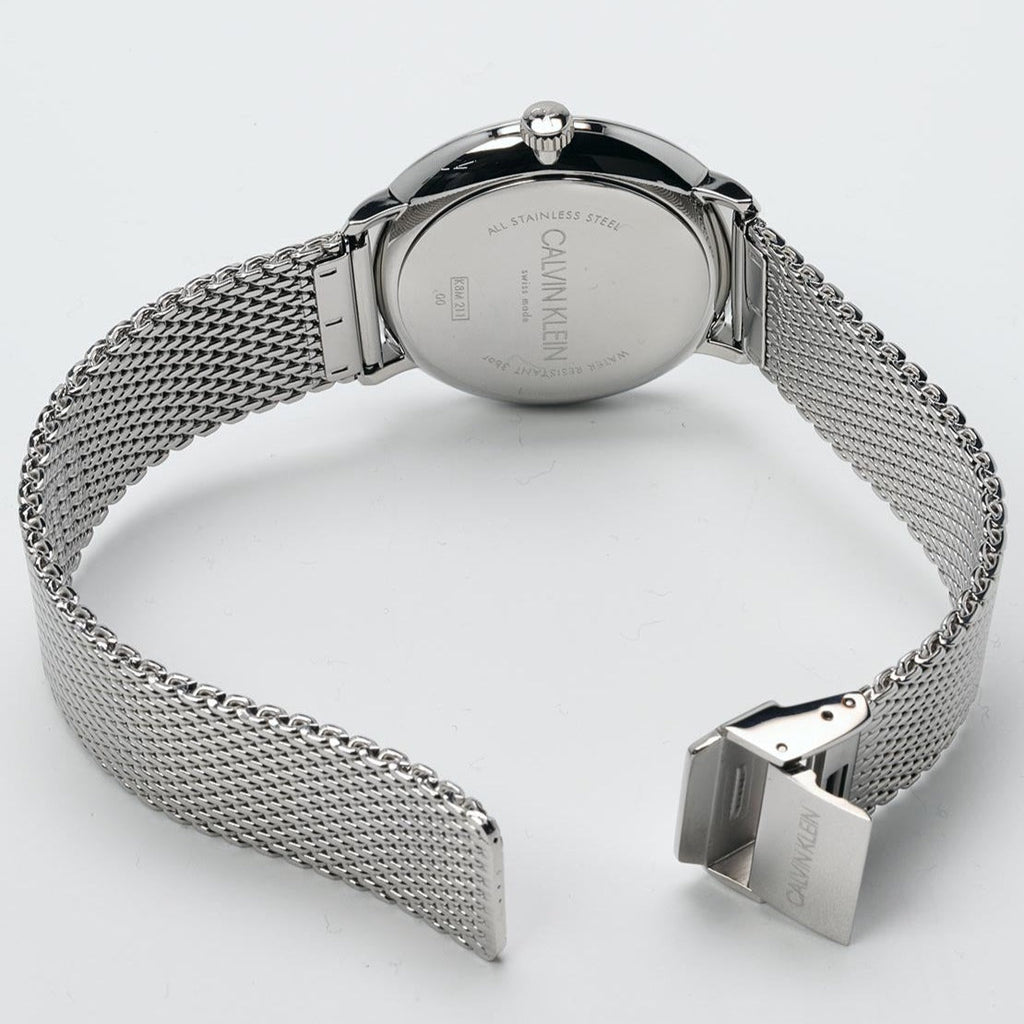 Calvin Klein White Dial Silver Mesh Bracelet Watch for Women - K8M21126 Buy Now By Calvin Klein