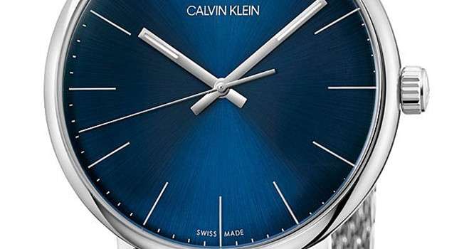 Calvin Klein High Noon Quartz Blue Dial Silver Mesh Bracelet Watch for Men - K8M2112N Buy Now By Calvin Klein