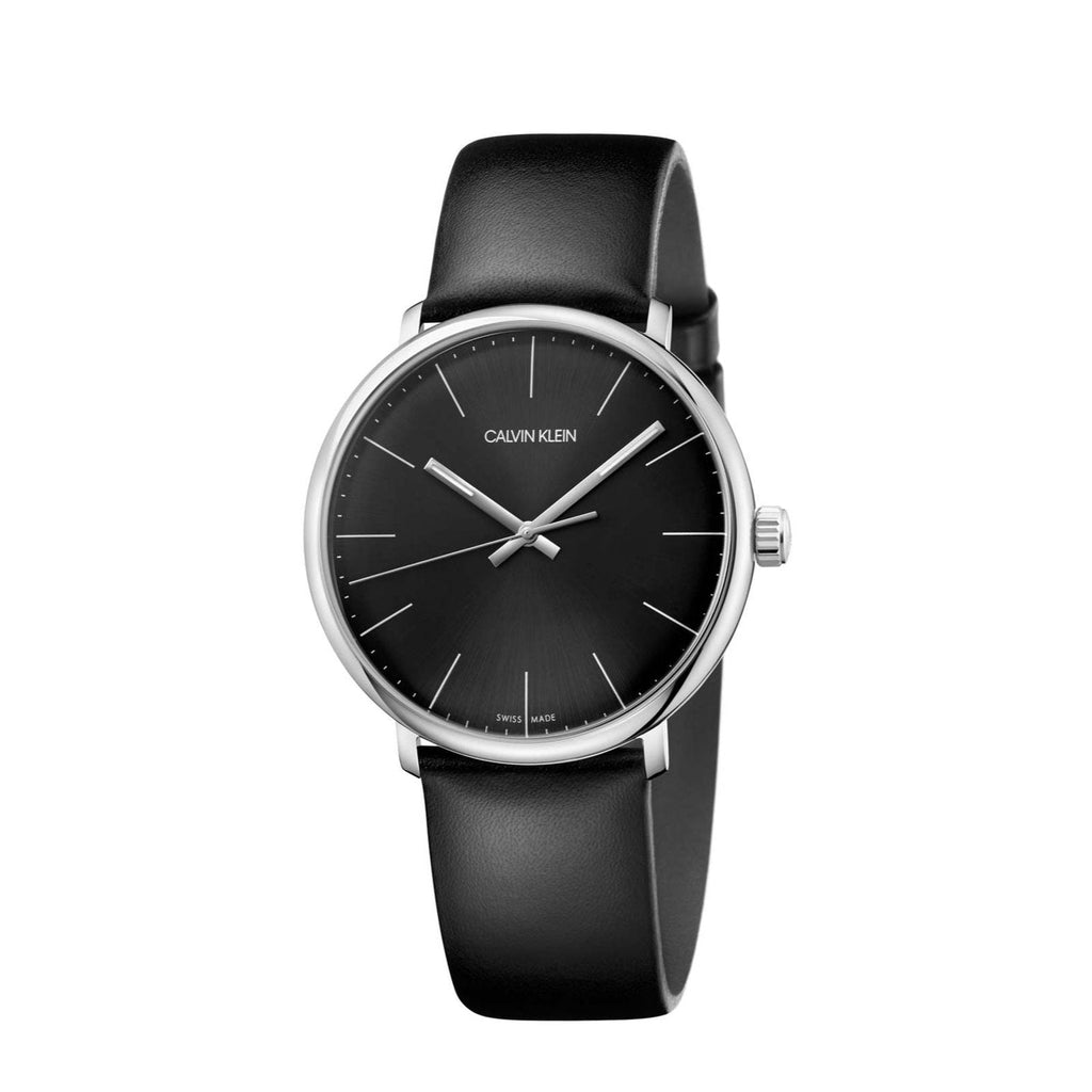 Calvin Klein High Noon Quartz Black Dial Black Leather Strap Watch for Men - K8M211C1 Buy Now By Calvin Klein